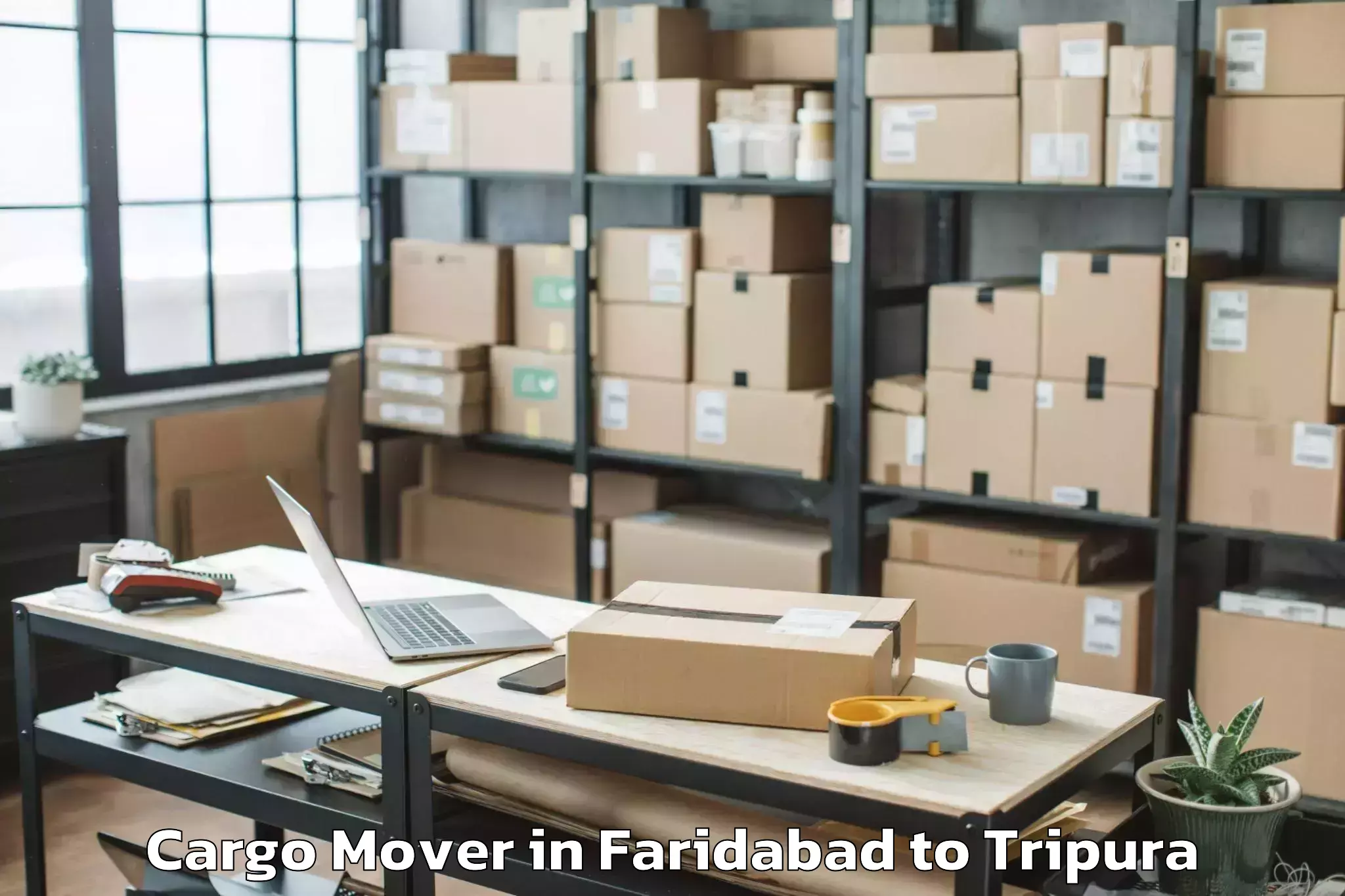 Book Faridabad to Hezamara Cargo Mover Online